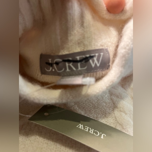J.Crew Cable-knit RollneckT™ sweater in Supersoft yarn in heather ivory - Picture 10 of 10